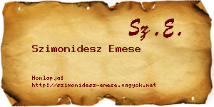 Szimonidesz Emese névjegykártya
