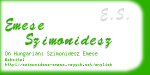 emese szimonidesz business card